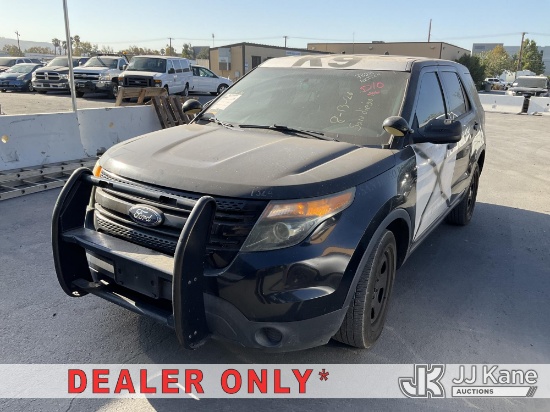 (Jurupa Valley, CA) 2015 Ford Explorer Police 4-Door Sport Utility Vehicle Runs & Moves, Ignition Is
