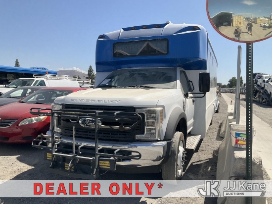 (Jurupa Valley, CA) 2019 Ford F-550 DRW Passenger Bus Not Running, Condition Unknown (Dash Warning I