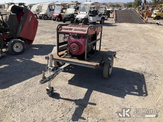 (Jurupa Valley, CA) 2004 Honda EB-11000 Portable Generator, trailer mtd Runs & Operates