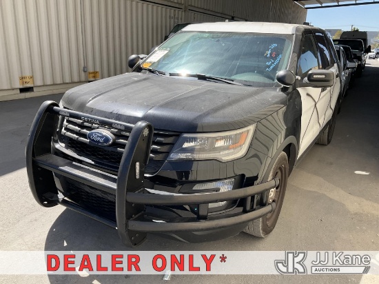 (Jurupa Valley, CA) 2017 Ford Explorer Police 4-Door Sport Utility Vehicle Runs & Moves, Transmissio