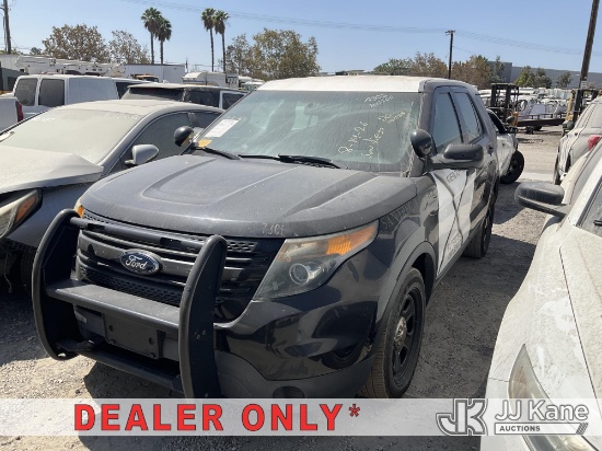 (Jurupa Valley, CA) 2015 Ford Explorer Police 4-Door Sport Utility Vehicle Not Running, No key, Cond