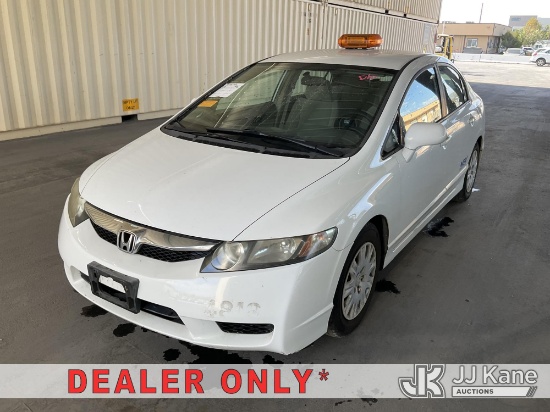 (Jurupa Valley, CA) 2010 Honda Civic 4-Door Sedan Runs & Moves) (CNG Tanks Expired 02-2025, Low On F