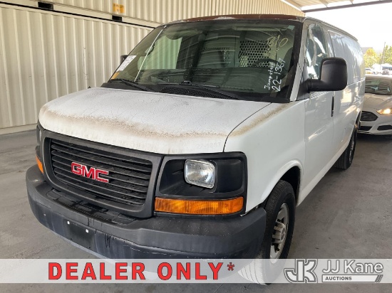 (Jurupa Valley, CA) 2009 GMC Savana G3500 Cargo Van Runs & Moves, Major Components Missing, AC Not W