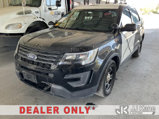 (Jurupa Valley, CA) 2017 Ford Explorer Police 4-Door Sport Utility Vehicle Runs & Moves, Ignition Is