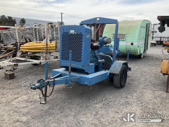 (Jurupa Valley, CA) 2002 Thompson 6TSC-128 Pump Trailer, trailer mtd Runs & Operates