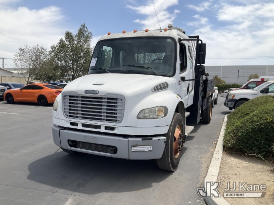 (Jurupa Valley, CA) Palfinger PK9501, Knuckleboom Crane mounted behind cab on 2008 Freightliner M2 1