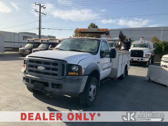 (Jurupa Valley, CA) 2007 Ford F-450 SD Regular Cab DRW Mechanics Service Truck Runs & Moves (engine