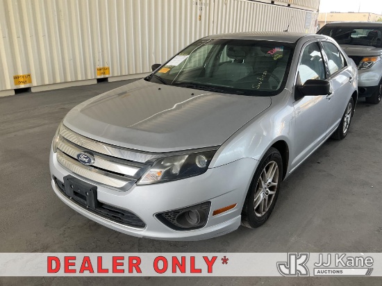 (Jurupa Valley, CA) 2011 Ford Fusion I4 S 4-Door Sedan Runs & Moves, Dash Warning Indicators On, Mis