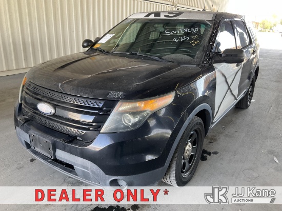 (Jurupa Valley, CA) 2015 Ford Explorer Police 4-Door Sport Utility Vehicle Runs & Moves, Ignition Is