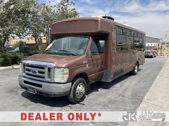 (Jurupa Valley, CA) 2012 Ford Econoline E450 Passenger Bus Runs & Moves(Engine Performance Concerns,