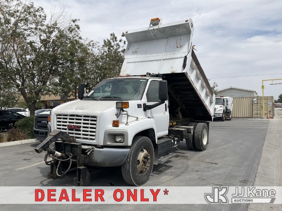 (Jurupa Valley, CA) 2009 GMC C6C042 Dump Truck Runs & Moves(No A.C) (Engine Performance concerns-Run