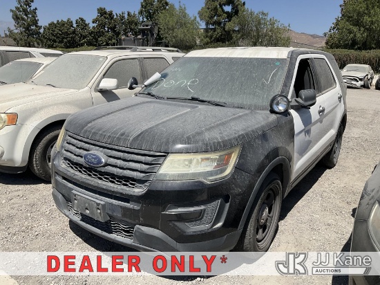 (Jurupa Valley, CA) 2017 Ford Explorer Police 4-Door Sport Utility Vehicle Not Running, Conditions U