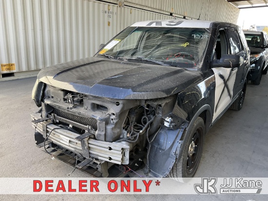 (Jurupa Valley, CA) 2016 Ford Explorer Police 4-Door Sport Utility Vehicle Runs & Moves, Windshield