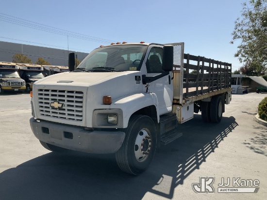(Jurupa Valley, CA) 2008 Chevrolet C7500 Stake Truck Runs, Moves, & Lift Gate Operates