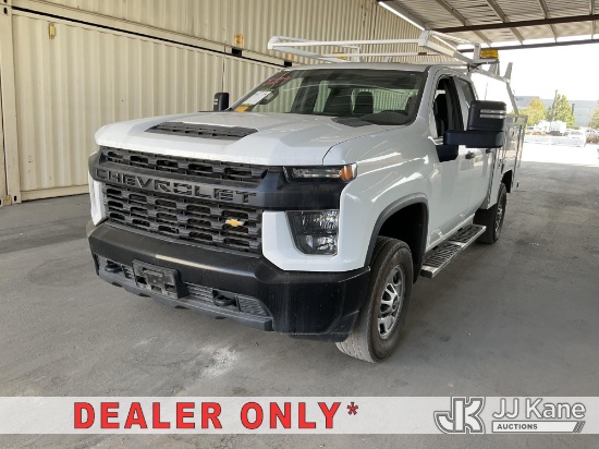 (Jurupa Valley, CA) 2020 Chevrolet Silverado 2500HD Crew-Cab Service Truck Runs & Moves, Dash Warnin