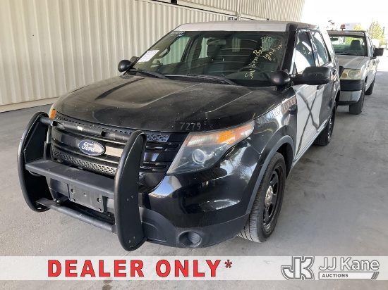 (Jurupa Valley, CA) 2015 Ford Explorer Police 4-Door Sport Utility Vehicle Runs & Moves, Ignition Is