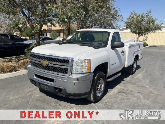 (Jurupa Valley, CA) 2012 Chevrolet Silverado 2500HD Service Truck Runs & Moves, Dash Warning Indicat
