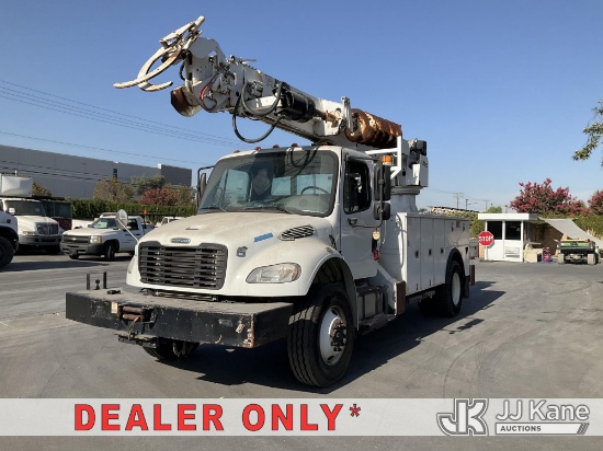 (Jurupa Valley, CA) Altec DM47-TR, Digger Derrick rear mounted on 2015 Freightliner M2 106 Utility T