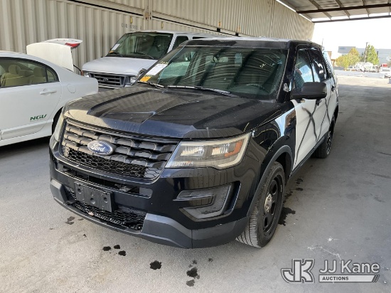 (Jurupa Valley, CA) 2018 Ford Explorer Police 4-Door Sport Utility Vehicle Runs & Moves, Open Recall