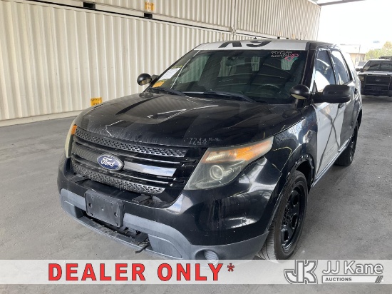 (Jurupa Valley, CA) 2015 Ford Explorer Police 4-Door Sport Utility Vehicle Runs & Moves, Dash Warnin