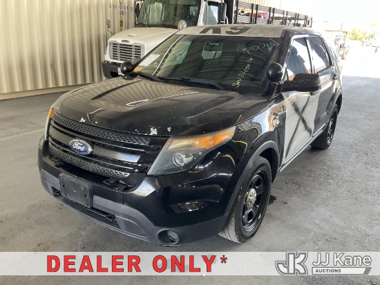 (Jurupa Valley, CA) 2014 Ford Explorer Police 4-Door Sport Utility Vehicle Runs & Moves, AC Not Cold