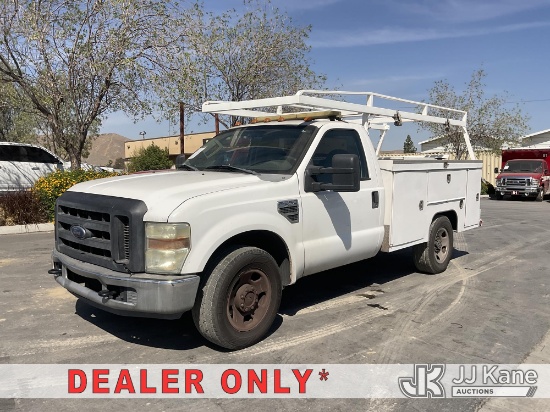 (Jurupa Valley, CA) 2009 Ford F-350 SD Service Truck Not Running, Bad Fuel Pump) (Passed Smog
