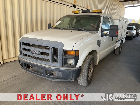 (Jurupa Valley, CA) 2008 Ford F-250 SD Enclosed Service Truck Runs & Moves) (Will Not Clear Drive Cy