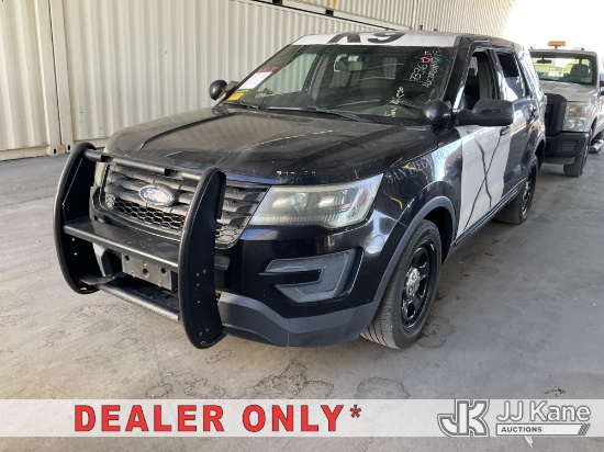 (Jurupa Valley, CA) 2016 Ford Explorer Police 4-Door Sport Utility Vehicle Runs & Moves, Ignition Is