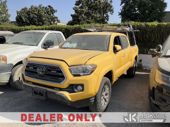 (Jurupa Valley, CA) 2018 Toyota Tacoma SR5 Double Cab Long Bed V6 6AT Pickup Truck Not Running, Cond