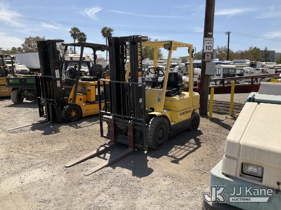 (Jurupa Valley, CA) 1998 Hyster H50XM Rubber Tired Forklift Runs & Operates