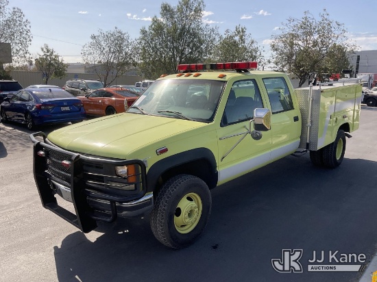 (Jurupa Valley, CA) 1996 Chevrolet C/K 3500 Crew Cab Crew-Cab Service Truck Runs & Moves