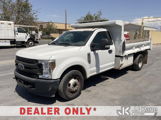 (Jurupa Valley, CA) 2019 Ford F350 Dump Truck Runs & Moves, Has Permanent Code