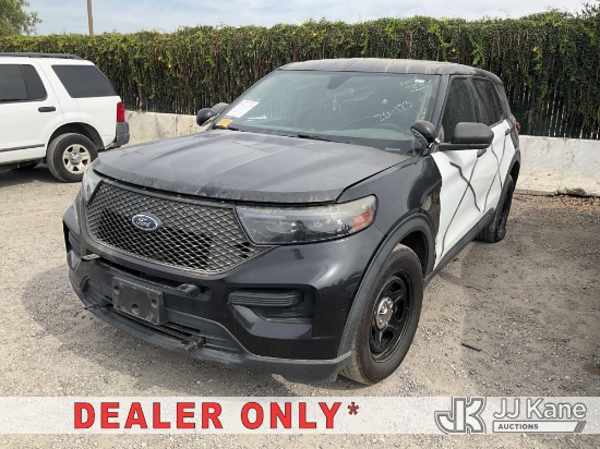 (Jurupa Valley, CA) 2020 Ford Explorer Police 4-Door Sport Utility Vehicle Runs & Moves, Dash Warnin