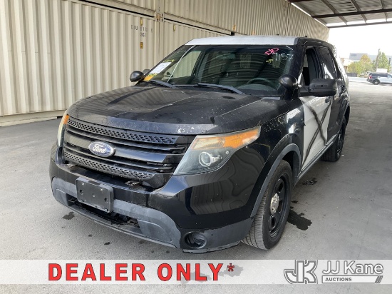 (Jurupa Valley, CA) 2014 Ford Explorer Police 4-Door Sport Utility Vehicle Runs & Moves, Ignition Is