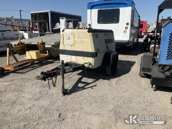 (Jurupa Valley, CA) 1997 Ingersoll Portable Air Compressor, Trailer Mount Runs & Operates) (In lieu
