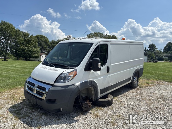 (Ashland, OH) 2016 RAM Promaster 1500 Low Roof Tradesman 136-in. WB Cargo Van Runs, Does Not Move)(D