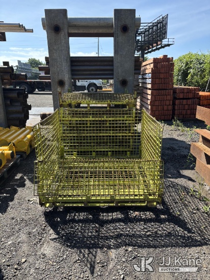 (New Castle, DE) (5) Folding Steel Baskets w/ Wheels
