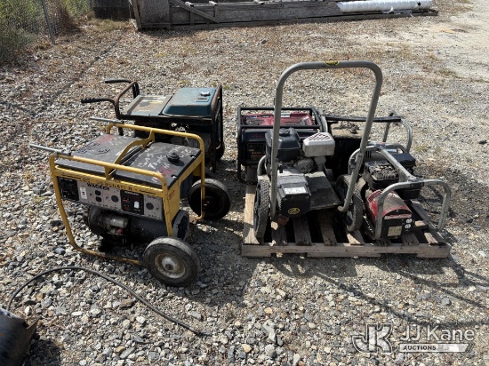(Shrewsbury, MA) Lot of (4) Generators & (2) Pumps 3 Generators & 1 Pump Run Per Seller) (Untested b