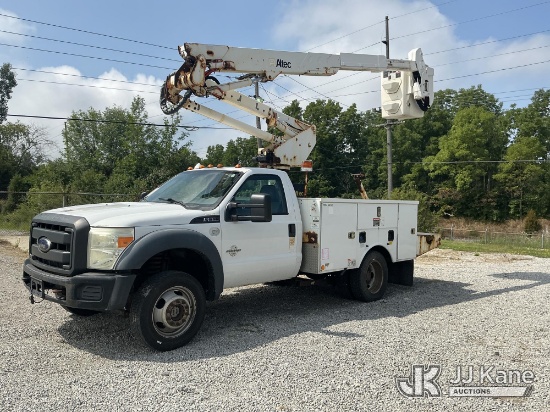 (Fort Wayne, IN) Altec AT37G, Articulating & Telescopic Bucket Truck mounted behind cab on 2013 Ford