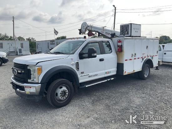 (Plymouth Meeting, PA) 2017 Ford F550 4x4 Extended-Cab Mechanics Service Truck Runs & Moves, Crane N