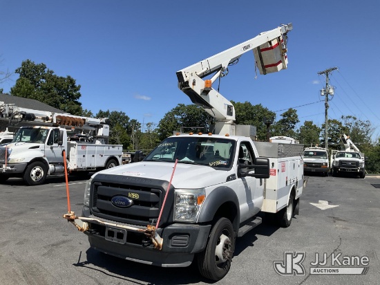 (Branchville, NJ) Versalift TEL29N-02, Telescopic Non-Insulated Bucket Truck mounted behind cab on 2