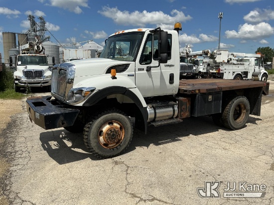 (South Beloit, IL) 2009 International 7500 Flatbed Truck Runs & Moves