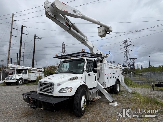 (Solvay, NY) Altec AM55E, Over-Center Material Handling Bucket Truck rear mounted on 2016 Freightlin
