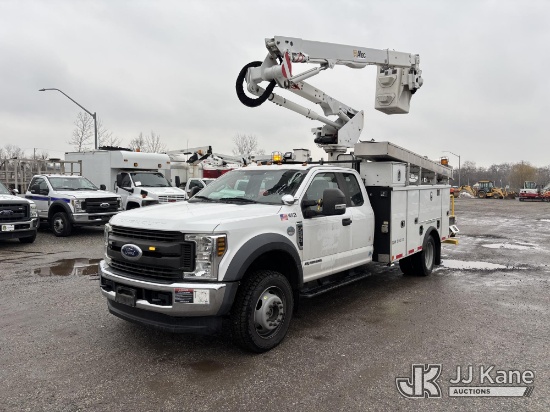 (Plymouth Meeting, PA) Altec AT40G, Articulating & Telescopic Bucket Truck mounted behind cab on 201