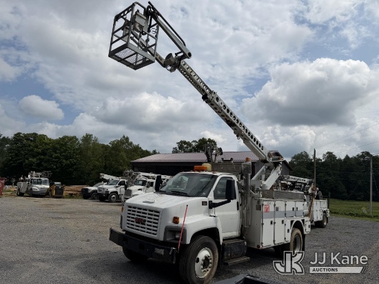 (Atlantic, PA) Altec A-T40C, Telescopic Non-Insulated Cable Placing Bucket Truck center mounted on 2
