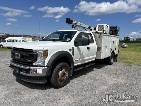 (Plains, PA) 2021 Ford F-550 4x4 SuperCab DRW Extended-Cab Mechanics Service Truck Runs, Moves, & Up