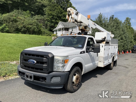 (Branchville, NJ) Altec AT200A, Telescopic Non-Insulated Bucket Truck mounted behind cab on 2012 For