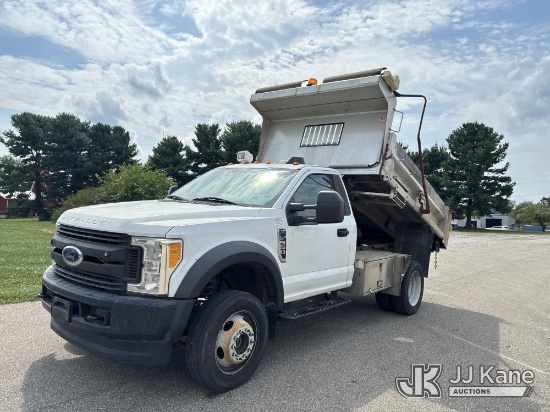 (Ashland, OH) 2017 Ford F-550 Dump Truck Runs, Moves & Dump Operates)(Dash Warning Indicators On