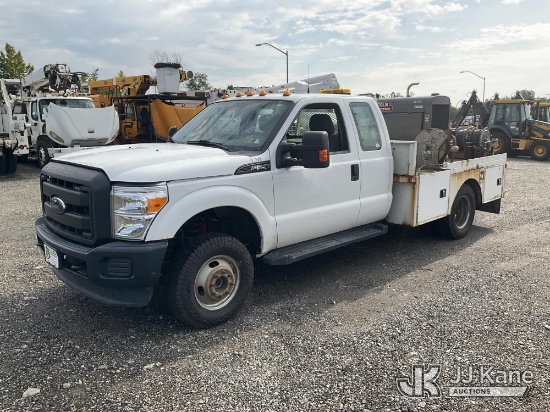 (Plymouth Meeting, PA) 2014 Ford F350 4x4 Extended-Cab Welder Truck Runs & Moves) (Dash Warning Indi