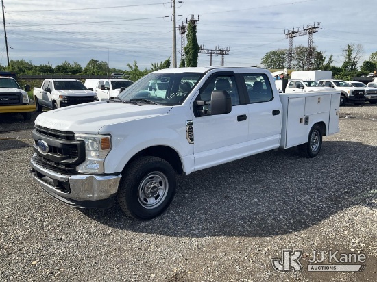 (Plymouth Meeting, PA) 2021 Ford F250 Crew-Cab Service Truck Danella Unit) (Runs & Moves) (Dash Warn